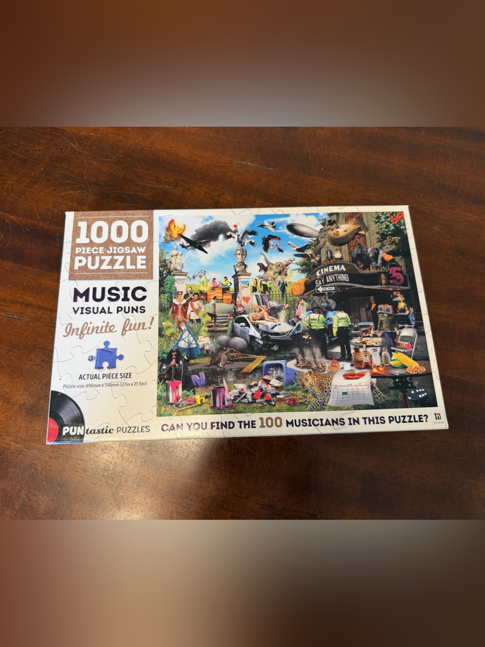 Pun-tastic Music Visual Puns 1000-Piece Jigsaw Puzzle - Multicolor